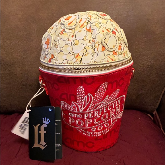 AMC Loungefly Popcorn Bucket crossbody Bag - Picture 1 of 10